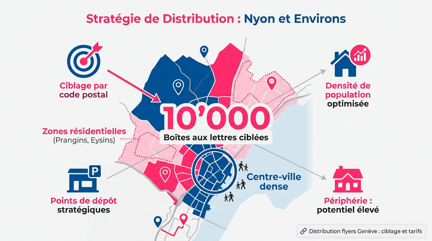 Planification de la distribution de flyers dans les quartiers de Nyon et ses environs